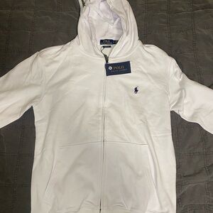 New Polo Ralph Lauren White Zip Up
